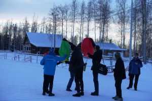 Ski lantern launches