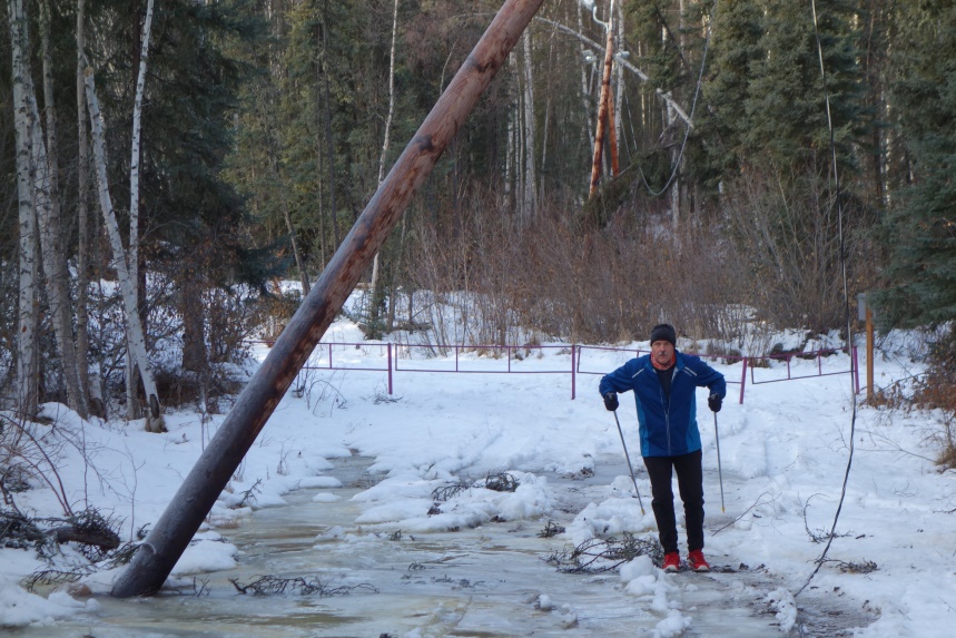Robert practicing his doublepole