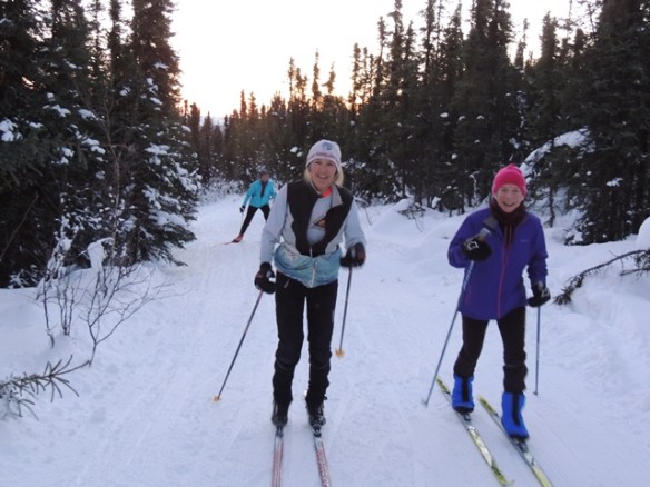 Sharon &amp; Norma striding up MM