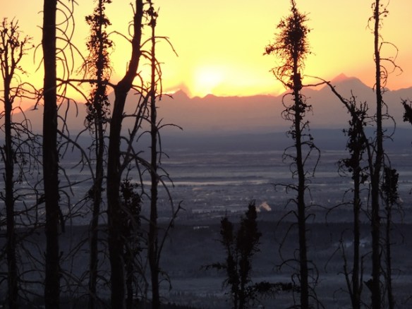 View of wind on Alaska Range