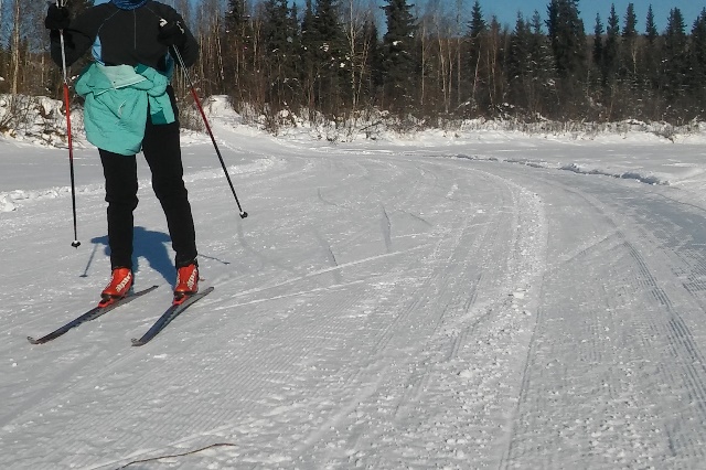 Sonot volunteer skiing home