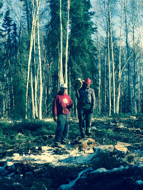 Bill Husby and Ken Coe doing trail maintenance