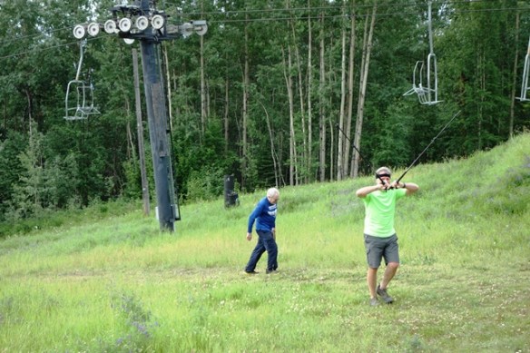 Poles celebrates his ascent PR